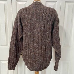 Abercrombie & Fitch Men's Marled Brown Crewneck Sweater